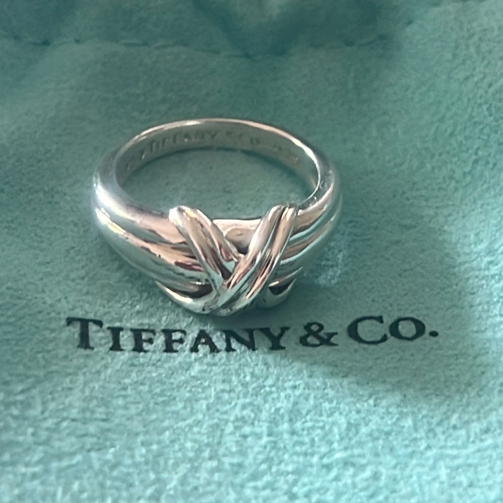 Tiffany & Co Signature Vintage X Ring US Size 6.5